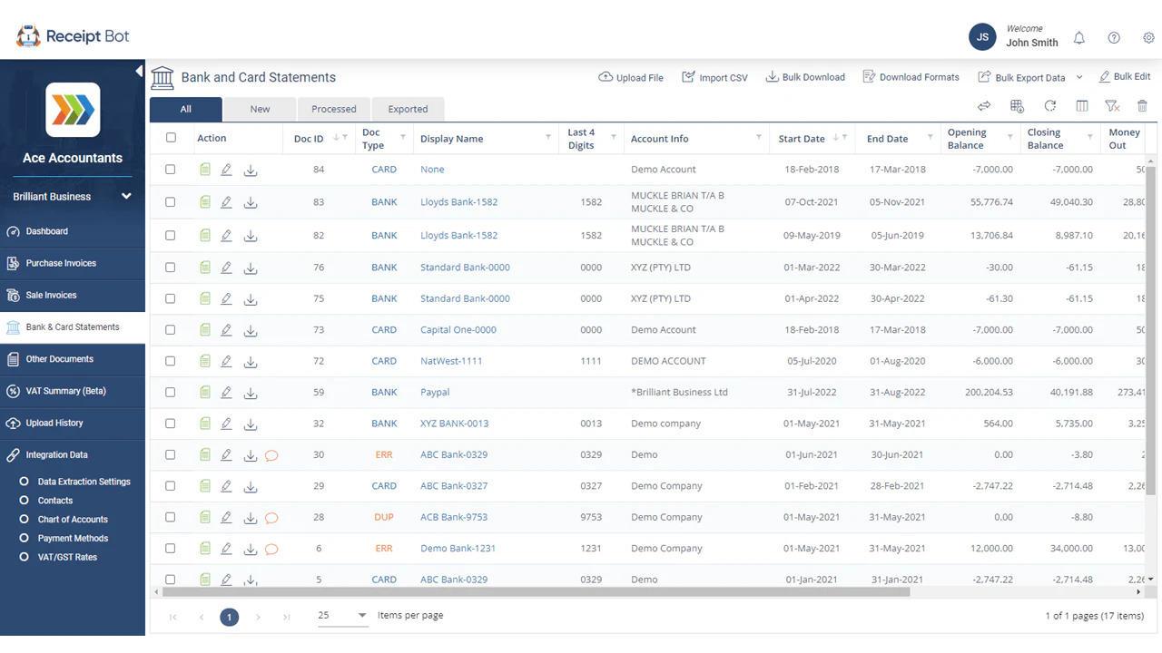 screenshot of Receipt Bot
